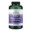 Swanson Triple Magnesium Complex - Magnesium Supplement voor Hersenen, Energie, Botten, Stress, Spier & Slaap Ondersteuning* - Bevat Magnesium aspartaat, Citraat & Oxide - 300 Vegan Capsules