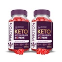 Justified Laboratories (2 Pack Proton Proteïne Keto ACV Gummies Extreme 2000MG Proton Keto Gummies Apple Cider Vinegar Geformuleerd met Granaatappel Beet Sap Poeder B12 Vegan Non GMO 120 Gummys