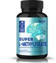 L Methylfolaat 15mg, Professionele sterkte Methylfolaat Supplement Ondersteuning Mood, Zenuw, Methylatie, Geoptimaliseerde L-methylfolaat Capsules, Non-GMO, Glutenvrije, 5-MTHF, 120 Capsules