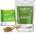 Gecertificeerde Biologische He Shou Wu - Grote 5oz Zak van 30:1 Geconcentreerde-Fo-ti - Biologische Foti Extract- Fo ti He Shou Wu Biologische-Plus Gratis Bamboe Spoon