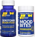 NATUURLIJKE STAKKEN Mood Bites + Serotonine Hersenvoedselbundel - Ondersteunt een positieve Mood & Stress Relief* - 90 Totaal Stukken
