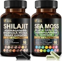 SoundHealth Irish Sea Moss & Shilajit Capsule Bundle for Men & Women, Third-Party Tested, Non-GMO , Easy-Swallow & Vegan 120 Capsules