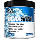 Evluution EVL BCAAs Amino Acides Poudre - BCAA Poudre après l'entraînement Recovery Drink and Stim Free Pre Workout Energy - 5g Branched Chain Amino Acides Supplément pour les hommes - Blue Raz