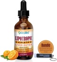 Wereldwijde Voedingsbundel: Geanumeerde Lipotroop Complex - Foliumzuur, Vitamine B12, Vitamine B6 - Niet GGO, Glutenvrij, Gemakkelijk te gebruiken 2oz Lipotroop Drops met Multi-Purpose Key Chain