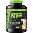 MusclePharm Combat 100% Wei Proteïne Poeder, Banana Melksmaak, Snelle Herstel & Spier Gain met Wei Proteïne Isolaat, Hoog Proteïne Poeder voor Vrouwen & Mannen, Glutenvrij, 5 lb, 70 Servers