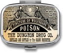 Metal 2 Compartiment Pill Organizer Travel Friendly Portable Compact Box Cute Case om vitamines/Tylenol/Fish Oil/Supplements/Meds/Tablet for Purse/Pocket (Poison Skull), 1.97x0.79x0.39"