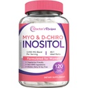 Recepten voor artsen Inositol Supplement, Myo-Inositol & D-Chiro Inositol Capsules 2050 mg per portie, Ideaal 40:1 Blend, Hormone Balance voor vrouwen, ovariële functie en vruchtbaarheid ondersteuning, 120 Vegan Caps