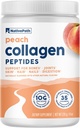 NativePath Collagen Peptiden - Gehydrolyseerd type 1 & 3 Collagen. Keto & Paleo Grass-Fed eiwitpoeder voor haar, huid, nagels, botten, gewrichten, spijsvertering en meer - Geen gluten of zuivel (perzik, 226g)