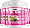 GreeNatr Herbal Menopause Support Complex for Hot Flashes, Night Sweats & Mood Swings Relief. Promotes Balanced Hormone Levels - Black Cohosh, Dong Quai, Licorice Root & Kelp Leaves (12 Bottles)