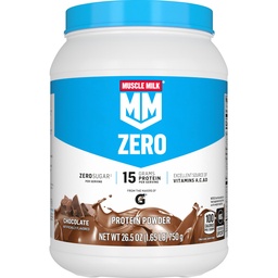 Muscle Milk ZERO, 100 Calorie Proteïne Poeder, Chocolade, 15g Proteïne, 1,65 Pond, 25 Servers