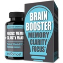 Hersensupplement/hersenboostersupplement voor focus, geheugen, helderheid, energiewerk als Caffeine Hersenbooster/hersen-supplementen voor geheugen & focus voor hersenfog, hersenboost & hersenondersteuning (Pack 1)