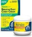 MagniLife Breath Easy Chest Cream, 4 oz, Cough & Muscle Pain Relief Cream for Adults, Chest Rub for Mucus Removal and Nasal Congestion Relief, Natural Topical, Unscented
