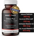 Supplément complet 4-en-1 Osteo Plus - Calcium avec vitamine D3, K2 et Bonolive - Soutient le vieillissement en santé - Sans gluten, sans OGM, végétalien (60 Nombre)