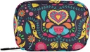 Travel pil Organizer Weekly Small Cute Pill Box 7 Dag pil geval vitamine houder pil fles Organisator (zwarte bloem hart)