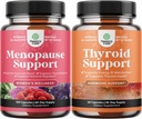 Bundle of Complete Herbal Menopauze Supplement voor vrouwen voor Nacht Sweaters Mood 120ct en Herbal Thyroid Ondersteuning Complex - Mood Enhancer Energie Supplement voor Thyroid Gezondheid