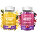 Magnesium Glycinate Gummies - Magnesium Gummies for Adults, for Sleep, Relaxation & Focus, Non - GMO, Gluten - Free, Mixed Berry and Pineapple Flavors, 120 Count (60 of Each)