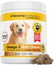 Verbazingwekkend Omega 3 voor honden - Omega 3 Visolie voor honden supplement voor jeukende huidverlossing voor droge huid en hotspots en vergieten Coat met EPA en DHA vetzuren - 90 Zalm Zachte kauwen