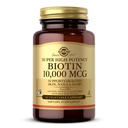 Solgar Biotin 10.000 mcg, 60 plantaardige Capsules - Energie, Metabolisme, bevordert gezonde huid, nagels & haar - Super High Potency - Non-GMO, Veganist, Glutenvrij, Zuivelvrij, Kosjer - 60 porties