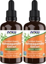 NOW Supplementen, Ashwagandha Liquid Extract, Biologische, Immuun Systeem Ondersteuning, 2 Fluid Ounces (verpakking van 2)