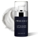 Lift & Glow Organic Eye Cream for Dark Circles and Puffiness - Anti Aging Eye Cream for Rimpels - Reduces Dark Circles and Under Eye Bags - With Kakadu Plum, Coconut Oil, Spirulina & More - 0,5 Fl Oz