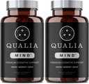 Qualia Mind Nootropics 105 ct 2-Pack.com Top Cerveau Supplément pour mémoire, focus, énergie mentale et concentration avec Ginkgo biloba, Alpha GPC, Bacopa monnieri, DHA et plus, (6 semaines d'approvisionnement)