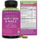 Biotin 5000 mcg Hair Skin Nails Vitaminen voor vrouwen 
