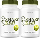 rize labs Sharp Ear Capsules, Sharp Ear Pills voor helder horen, Sharp Ear Supplement voor het herstellen van de Gehoorzaamheid, Sharp Ear Advanced Formula Maximale sterkte (120 capsules) (verpakking van 2)