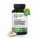Gezonde Gut HoloZyme Max Strength Decompensative Enzymes Voorkomt opgeblazen gevoel, gas, & Indigestie w/protease, amylase, Lipase, Lactase, en meer