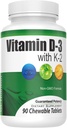 Kauwbare vitamine D3 (2.000 IE) + K2 (MK7 75 mcg) 