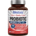 Probiotica 60 miljard CFU 19 strains for Men & Women, with 100mg Prebiotic, Shelf Stable, 2-in-1 Daily Care Probiotic, Non-GMO, Digestief & Immune Health, 60 Veggie Capsules
