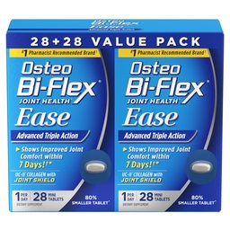 Osteo Bi-Flex Ease Advanced Triple Action with Vitamine D Joint Supplements, Mini-Tablets, 28 Telling, Pack of 2