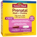 Nature Made Prenatale Vitamine Softgels + Choline Capsules, Foliumzuur + DHA + Choline, 60 Prenatale Vitaminen voor Vrouwen, 60 Choline Supplementen Capsules, 60 Dagen Levering
