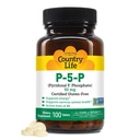 Country Life P-5-P Vitamine B6 – Biodisponible Pyridoxal-5-Phosphate Supplément pour l'énergie, le soutien du système nerveux et la croissance des globules rouges – Certifié sans gluten, végétalien, non OGM – 100 capsules