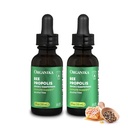 Teinture de propolis d'abeille d'Organika 1 oz x 2 Pack: Extrait de propolis propre et végétalien pour défenses immunitaires, gorge et souffle - Sans gluten, OGM, et arômes artificiels - 20 jours Prop gouttes d'eau