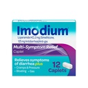 Imodium Multi-Symptoom Relief Caplets, Loperamide Hydrochloroide & Simethicone Anti-Diarree Geneeskunde voor verlichting van diarree, gas, opgeblazen gevoel, krampen en druk, HSA/FSA In aanmerking komende, 12 ct