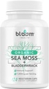 Sea Moss Supplement - La mousse naturelle irlandaise pour le soutien immunitaire - Capsules Seamoss non OGM pour la santé thyroïde - Pilules Vegan Raw Seamoss avec poudre naturelle - 120 capsules végétariennes