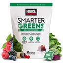 FACTEUR DE FORCE Plus intelligent Greens Superfood Chews, Greens et Superfoods avec Probiotiques, Antioxydants et Fibre, Supplément Greens pour soutenir la digestion, l'oxyde nitrique et l'énergie, 60 Chews doux