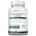 Goedgekeurde Science Magnesium Complex - Magnesium Bisglycinate, Malate, Citraat, en Oxide, Hart, Hoofdpijn, Krampen, Energie - Hoge Absorptie - 60 Capsules - 1 Maand Supply - Non-GMO, Vegan