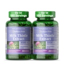 Puritan's Pride Milk Thistle Silymarin 4:1 Concentratie Extract 200mg (1000 Mg Equivalent) Dieetsupplement voor leverondersteuning, 6 maanden Levering, 180 Tel 2-Pack
