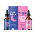 JoySpring Vitamin C Drops for Kids - Immune Ondersteuning met zink en vlierbes & SleepBerry Melatonine voor kinderen met vlierbes