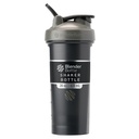 BlenderBattle Classic V2 Shaker Bottle Perfect voor eiwitshakes en pre-workout, 28-ounce, grijs/zwart, zwarte schaduw