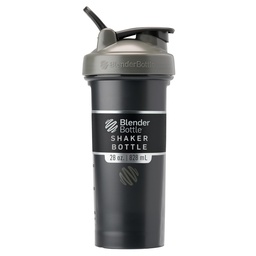 BlenderBattle Classic V2 Shaker Bottle Perfect voor eiwitshakes en pre-workout, 28-ounce, grijs/zwart, zwarte schaduw