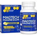 STACKS NATURAUX MagTech Capsules Magnésium + Magtech Mélange de boissons - Soutient la relaxation et la santé du cerveau* - 50 Total des portions