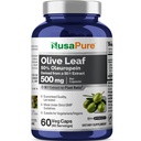 NusaPure Olive Leaf 50:1 Extract, 500 mg Equivalent aan 25.000 mg - 50% Oleuropein Vegan/Vegetarisch - Super Sterkte Geen Olie 60 Capsules