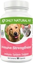Alleen Natural Pet Immuun Systeem Versterker Supplement voor honden - Boost Gezond Cellulair, Digestief, & leverfunctie - Multivitamine Beta-Glucan & Antioxidant - 90 Capsules