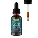 Dieren Essentials Senior ondersteuning voor honden en katten supplement - melkdistel, voor oude katten en honden, huisdier niersteun, kruidensupplement - 2 Fl Oz