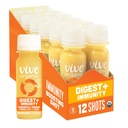 Vive Organic Digest + Immunity Dual-Boost Shot, Cold-Pressed Aloë Vera, Apple Cider, Probiotica, 2g Fiber, Glutenvrij, Veganist, 2 Fl Oz (Pack van 12)