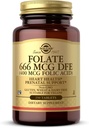 Solgar Folate 666 mcg DFE (Folic Acid 400 mcg) - 250 tabletten - Prenatale ondersteuning - Non-GMO, veganistisch, glutenvrij, zuivelvrij, Kosher - 250 porties