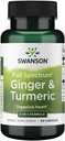 Swanson Full Spectrum Gember & Kurkuma 60 Capsules