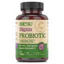 DEVA Vegan Probiotic Supplement - Pre, Pro, en Postbiotica voor de spijsvertering gezondheid, 5 miljard CFU, bodem-gebaseerde, sporen-vormende, zuivelvrij, FOS Prebiotica, voor vrouwen en mannen, Vegan Capsules, 90 Tel.